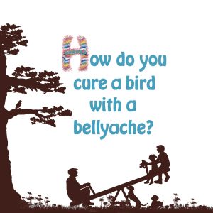 page 6 of the grandpa book joke - how do you cure a bird with a bellyache?