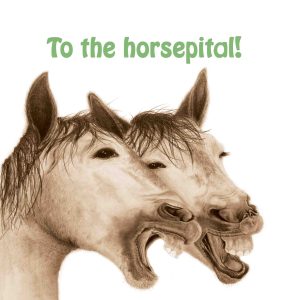 page 2 of the grandpa book answer - to the horsepital!