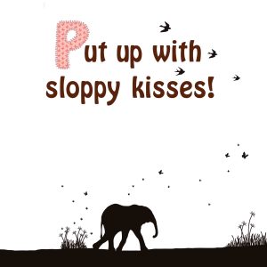 page 3 of the mothers and babies book - they put up with sloppy kisses...