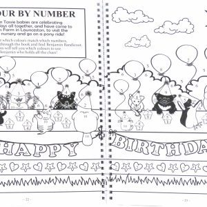 ten tassie babies for 4-6s colouring in book pages 7-8