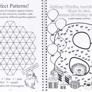 ten tassie babies for 4-6s colouring in book pages 6-7