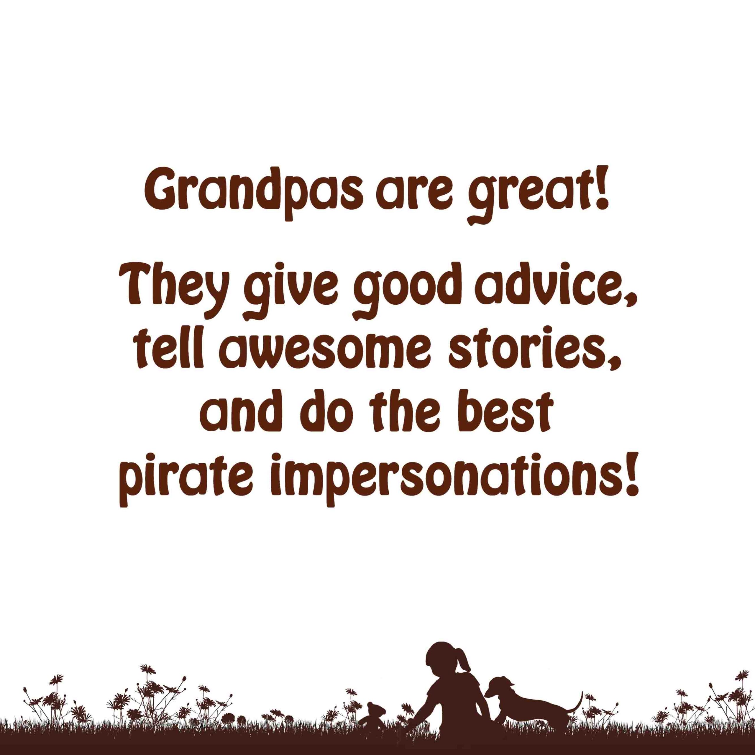 page 1 of the grandpa book about how great grandpas are