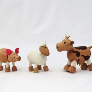 anamalz farm friends 3 pack - pig, sheep, cow