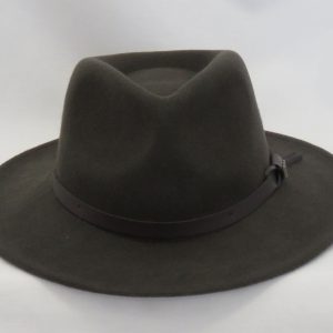 Avenel 'Craig' style hat (chocolate) view from front