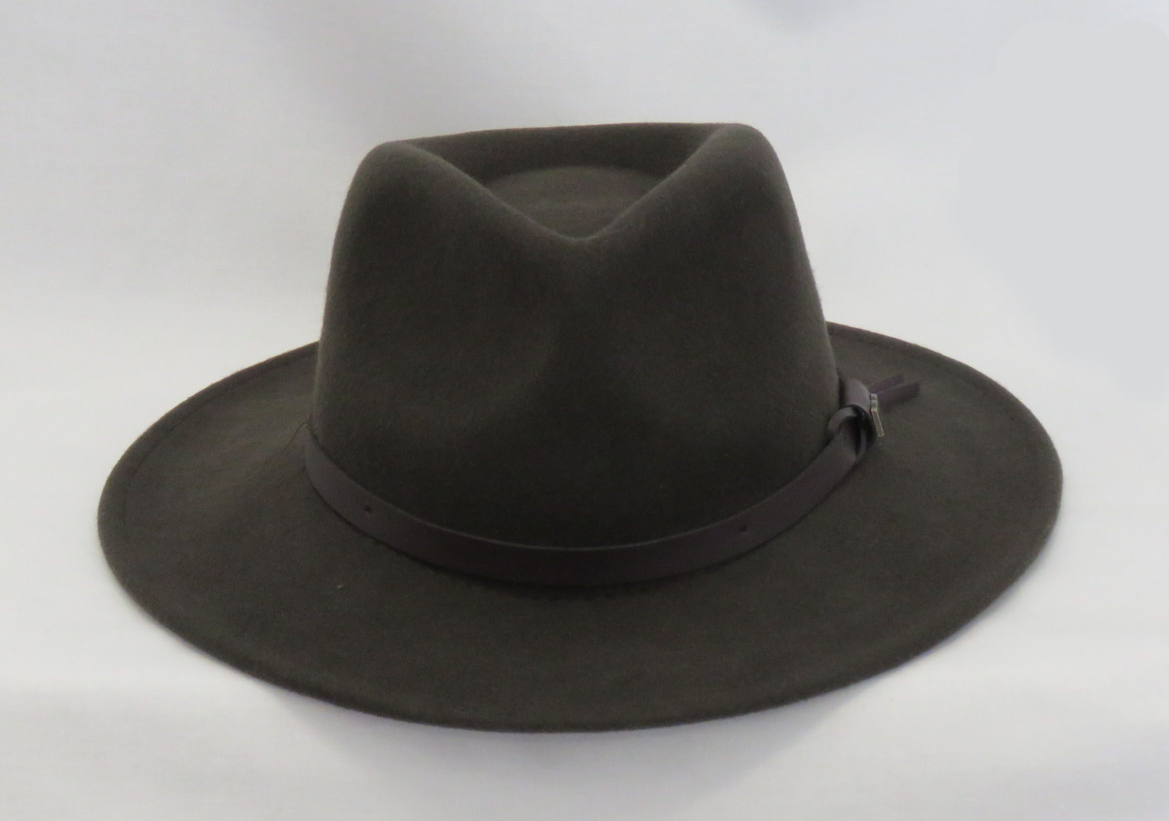 Avenel 'Craig' style hat (chocolate) view from front