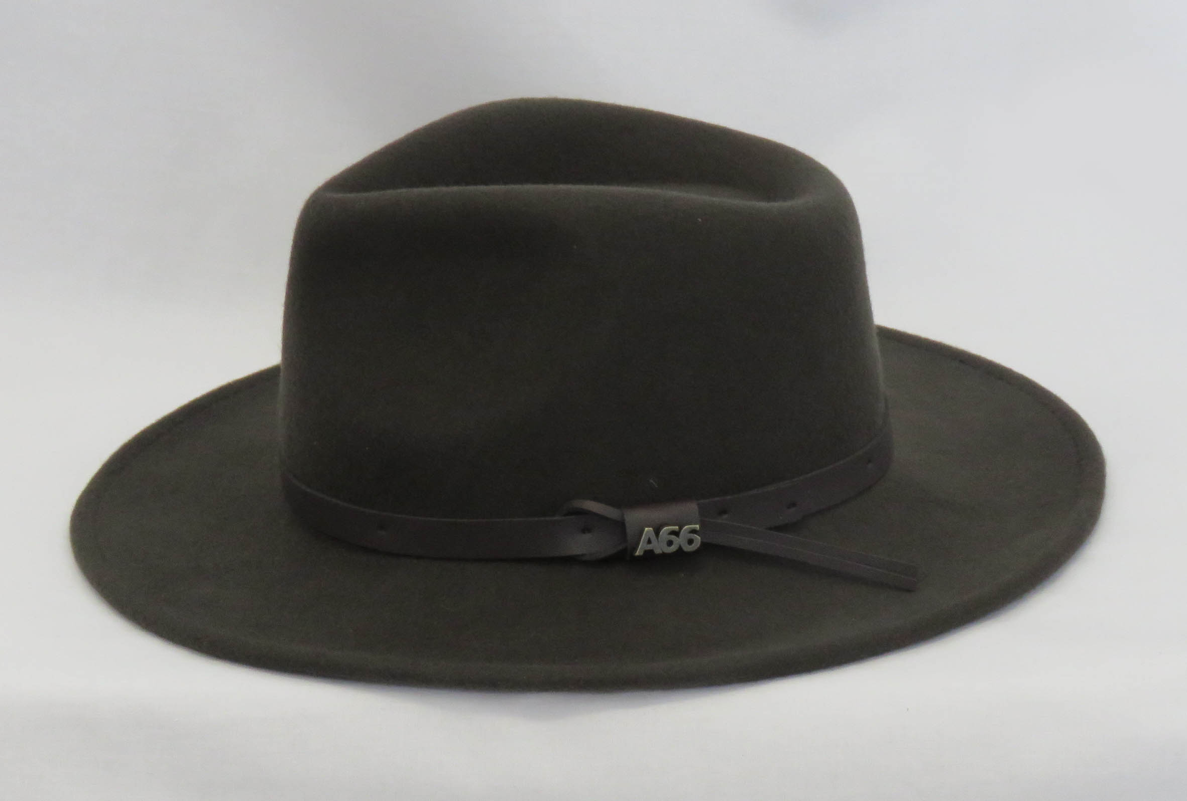 Avenel 'Craig' style hat (chocolate) view from side
