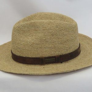 Avenel raffia hat side view