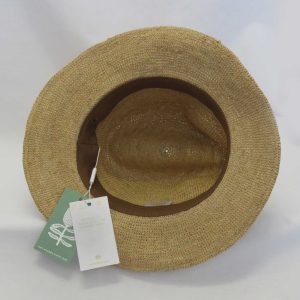 Avenel raffia hat view from underneath