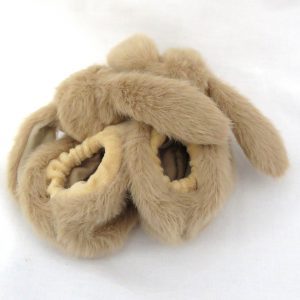 brown bunny booties top view
