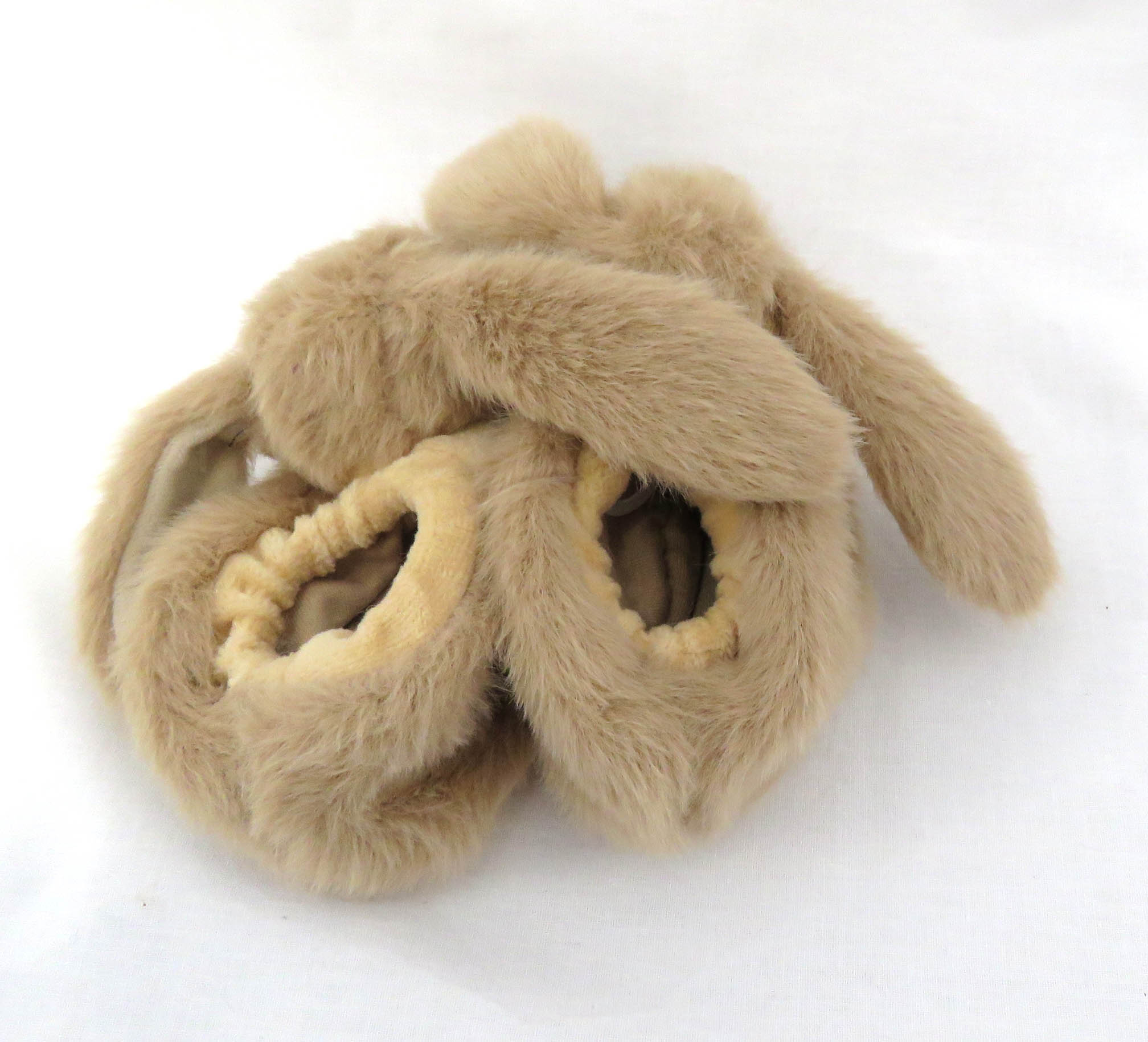 brown bunny booties top view