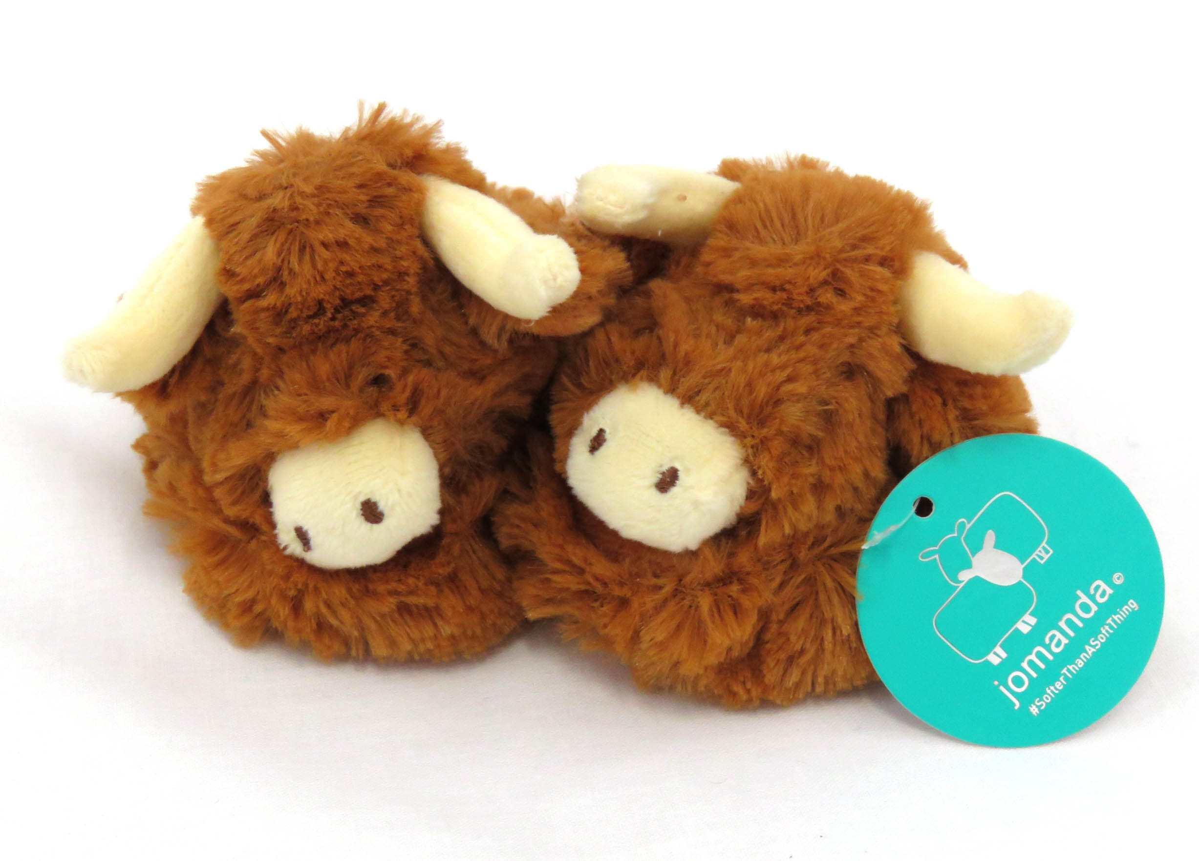 highland cow booties front view