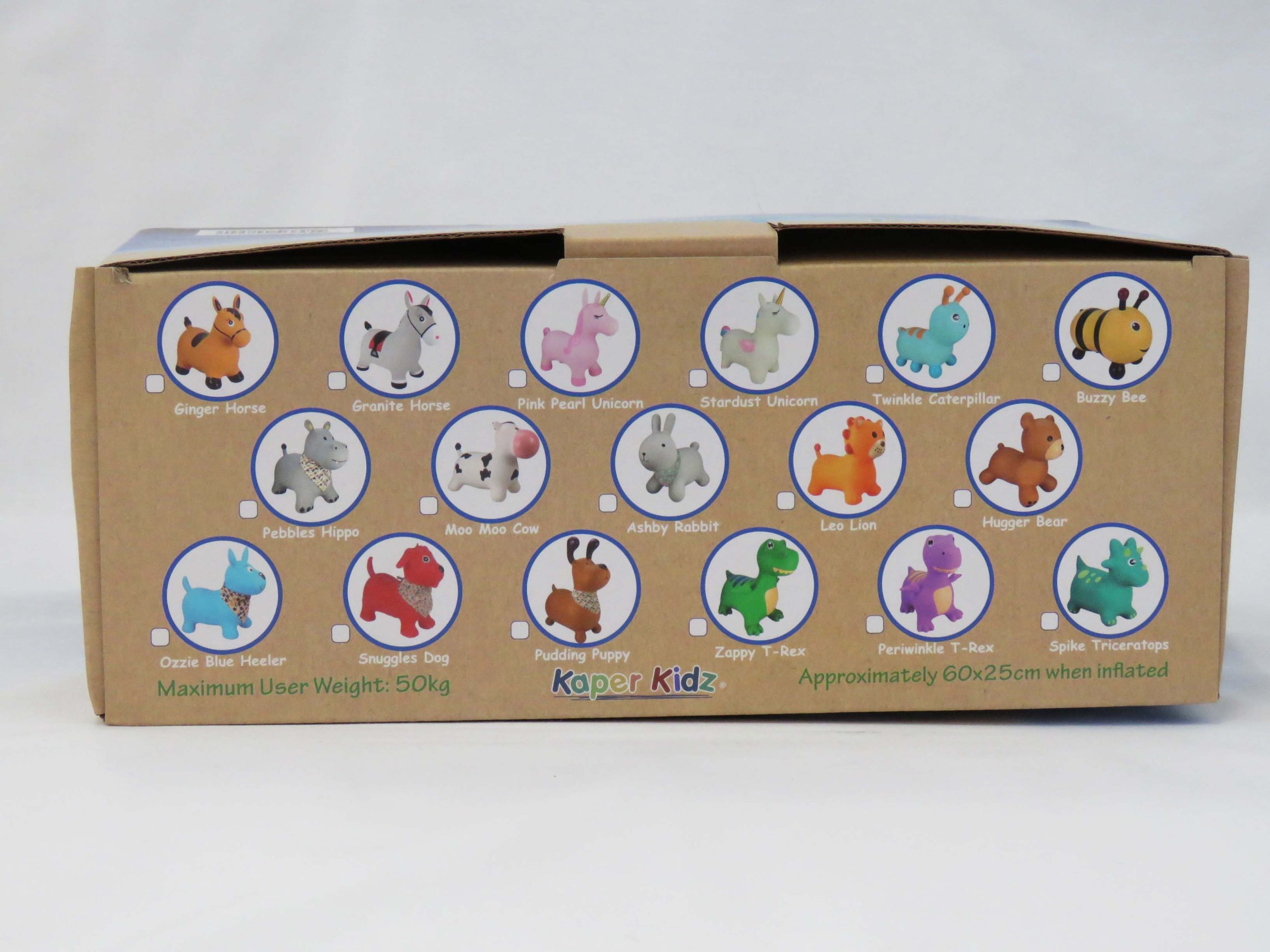 bouncy riders top of box showing whole collection