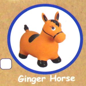 ginger horse bouncy rider close up