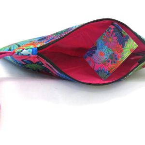 ruby olive zipup bag - open showing inside lining