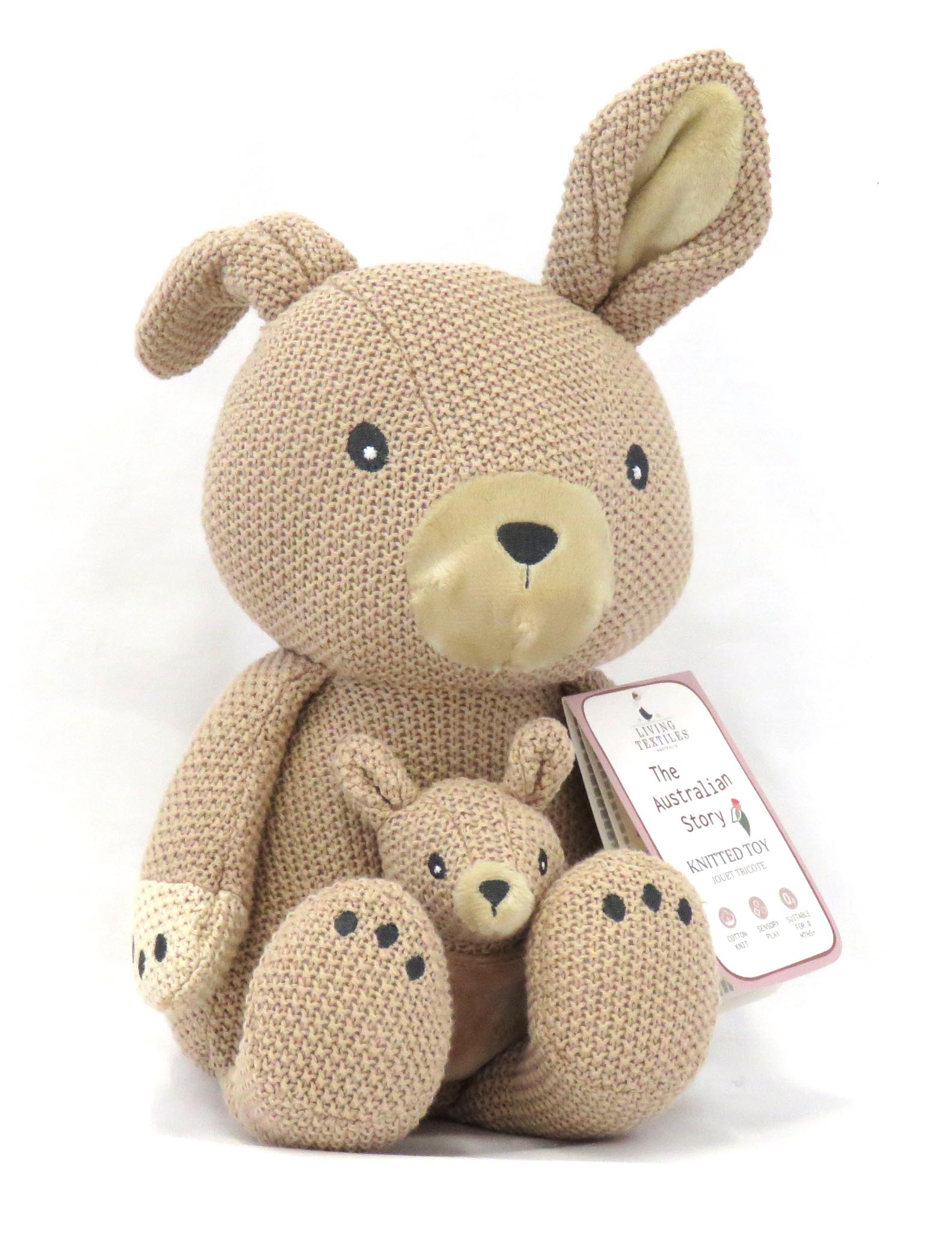 knitted kangaroo front view