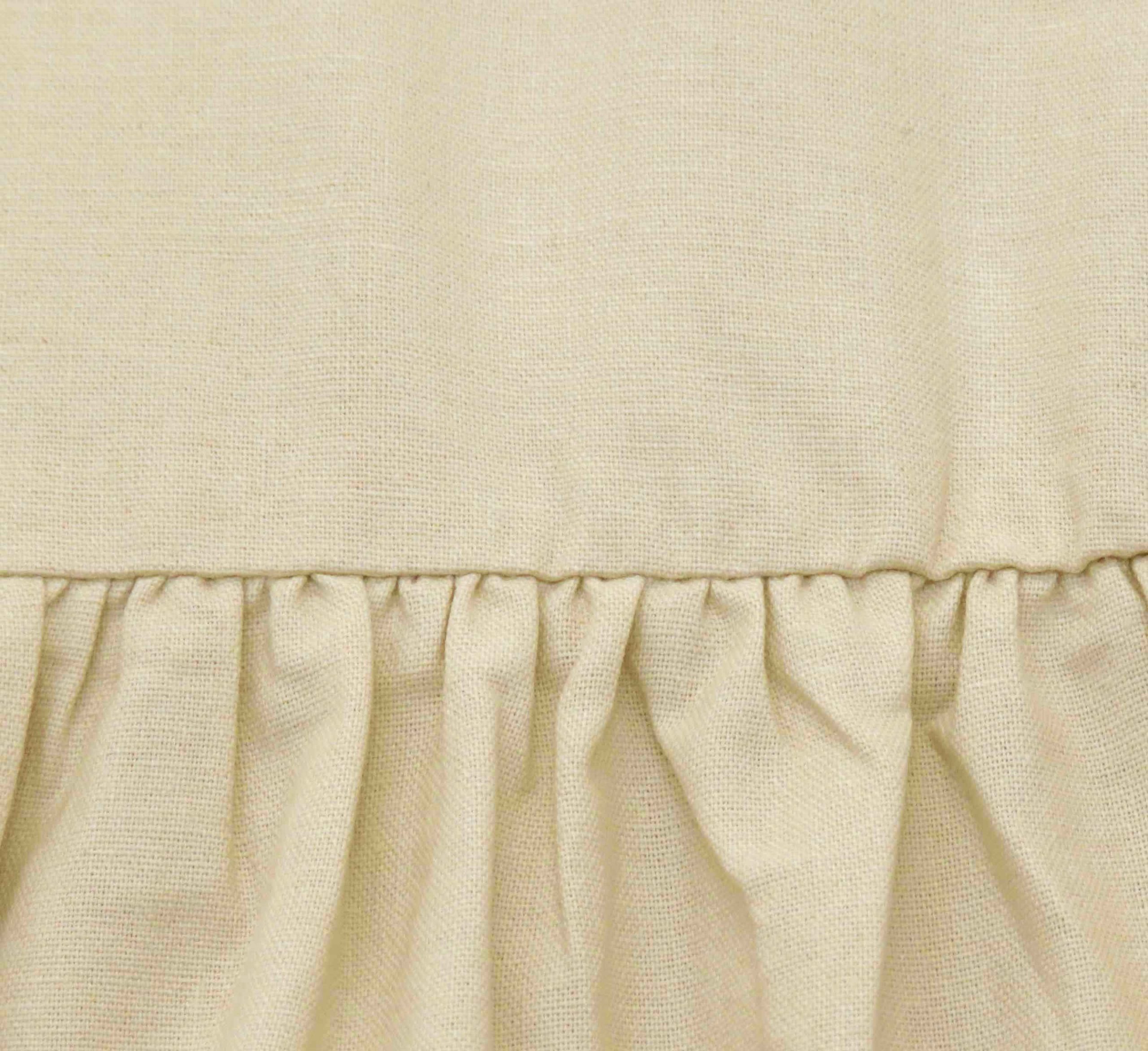 kids on trend cream/fawn coloured linen dress - detail of waist band