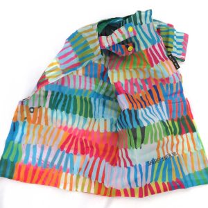 ruby olive shopping bag - green striped design