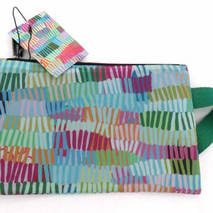 ruby olive waterproof bag - green striped design