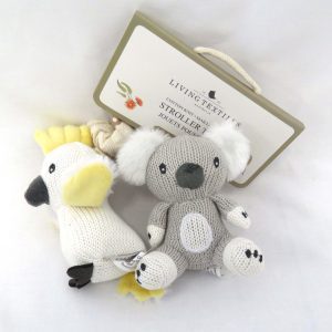 stroller toy koala and cockatoo front view