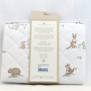 travel change mat - australiana design - back view
