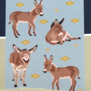 tea towel - donkey design - full view