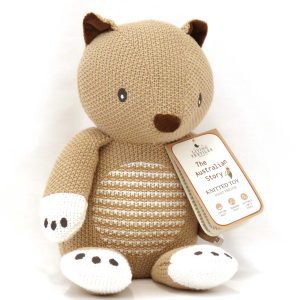 knitted wombat front view