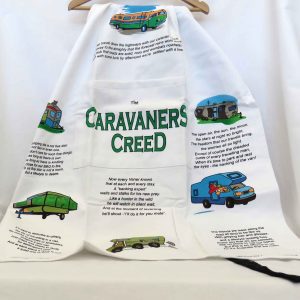 apron - caravaners creed design - front view