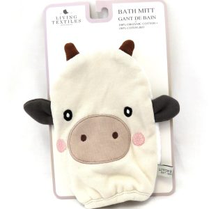 moo cow bath mitt front view