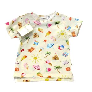 Snuggle Hunny tshirt for toddlers - beach fun design - front view