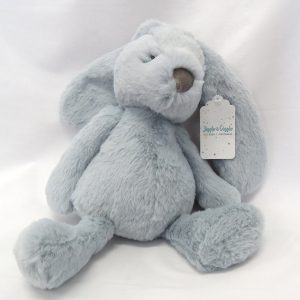 small pale blue bunny front view