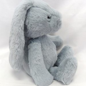 small pale blue bunny side view