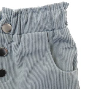 kids on trend blue corduroy skirt close up view