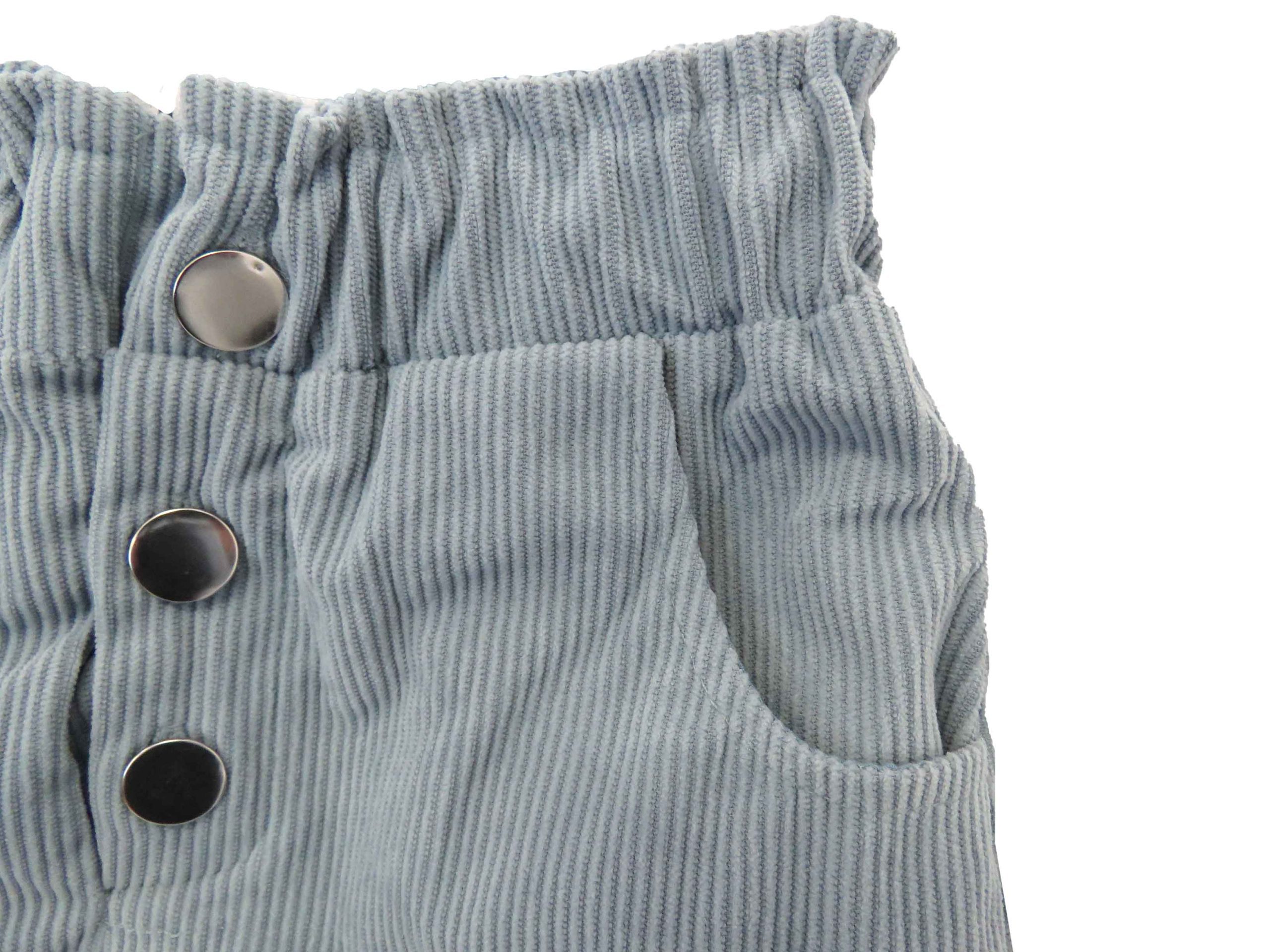 kids on trend blue corduroy skirt close up view