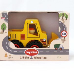 wooden bulldozer - front view
