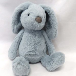 pale blue plush bunny front view