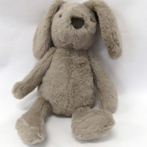 soft brown plush bunny front view