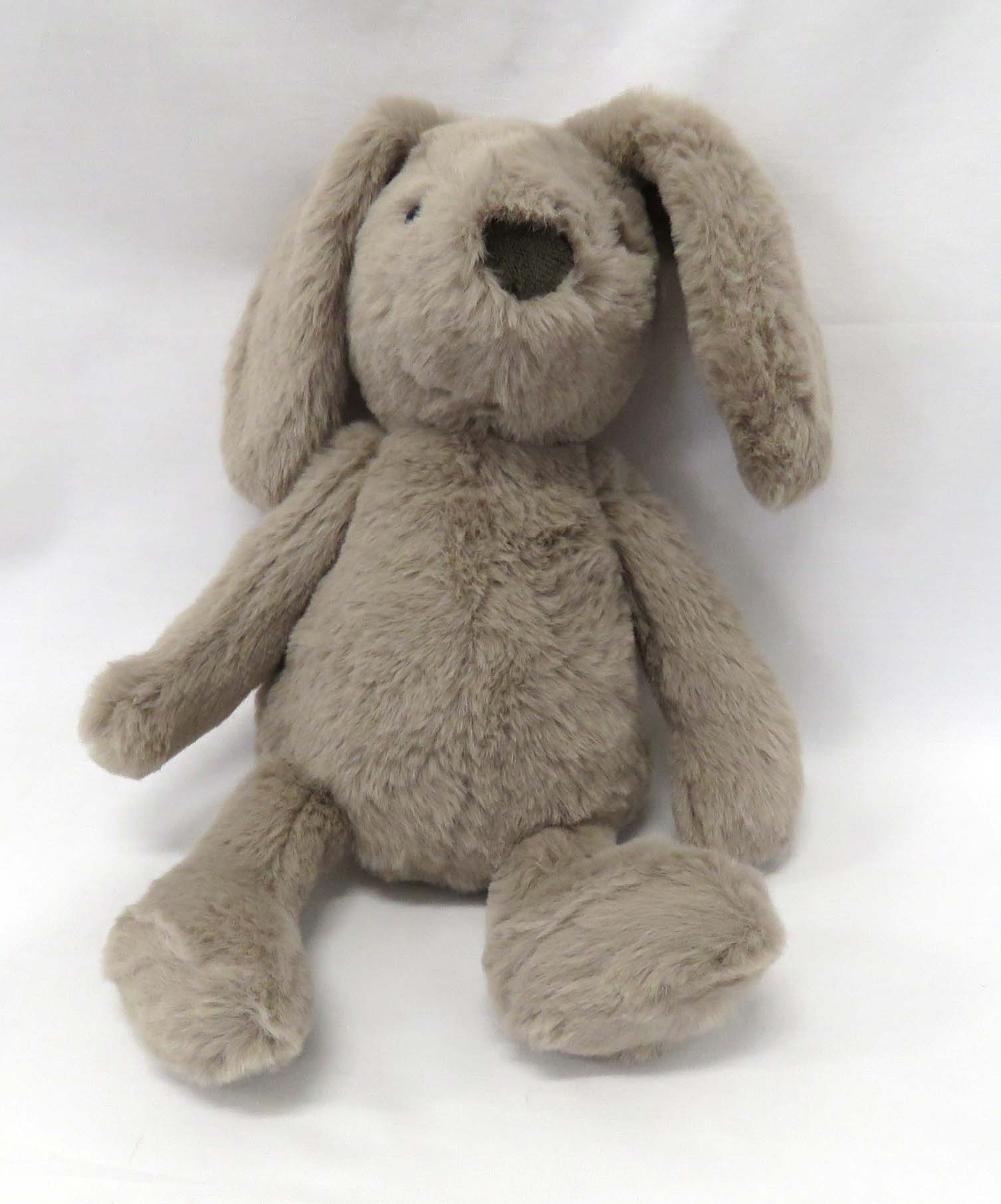 soft brown plush bunny front view