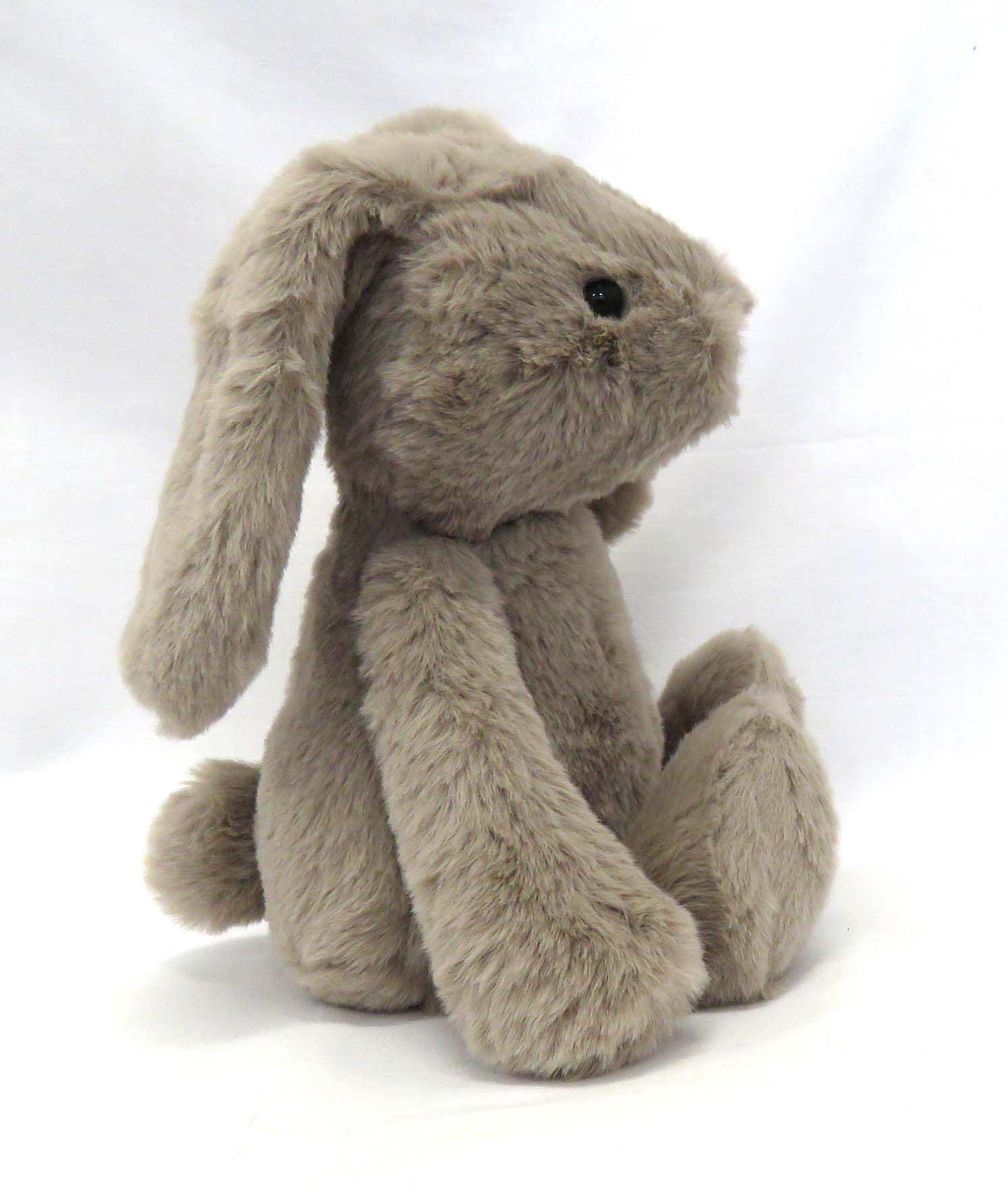 soft brown plush bunny side view