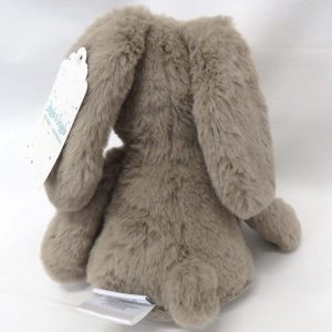 soft brown plush bunny back view
