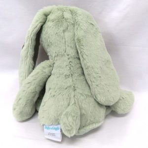 mint green plush bunny back view