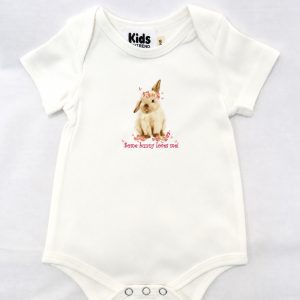 'some bunny love me' - white romper