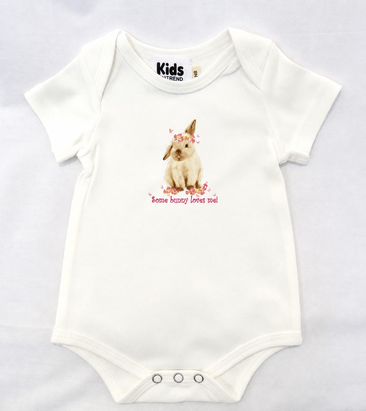 'some bunny love me' - white romper