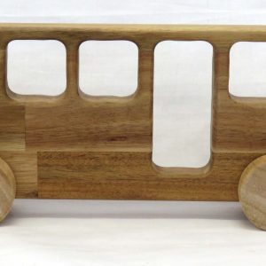 natural wooden bus