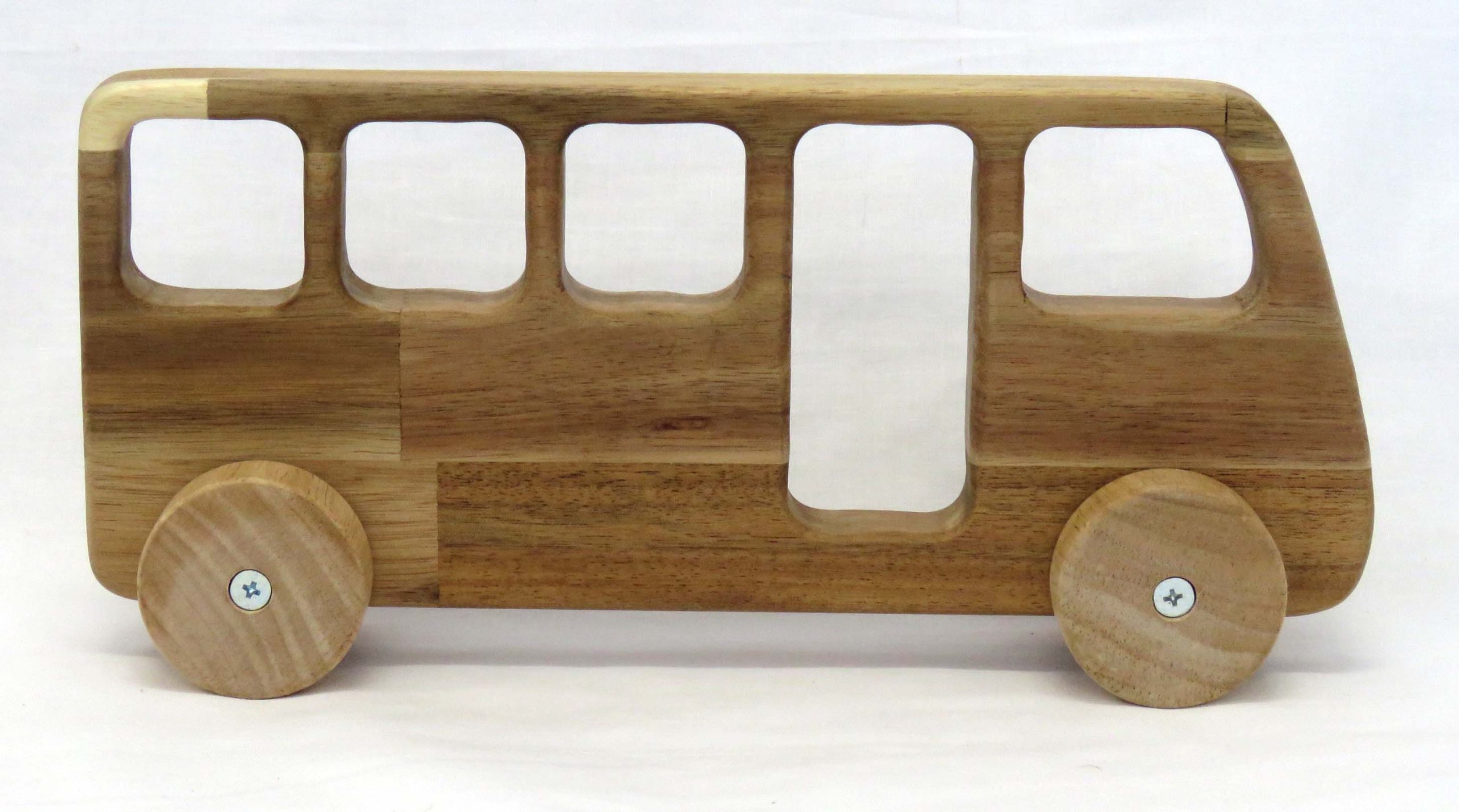 natural wooden bus