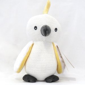 knitted cockatoo front view