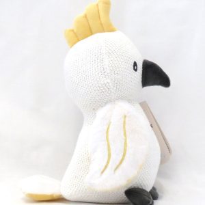 knitted cockatoo side view