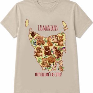 Tasmanians couldn't be cuter tshirt (version 1) children’s t-shirt from Old Mac’s Farm Shop - sarah prince design