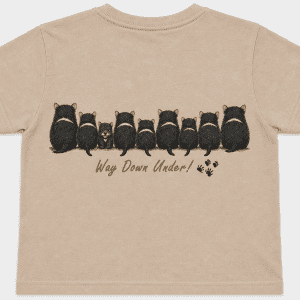 Back view of Tasmanian devil children’s t-shirt with Tasmanian devils - sarah prince design