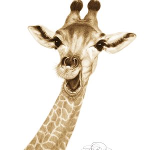 Happy baby giraffe print