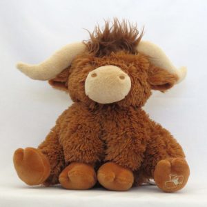 highland cow (23cm) plushie front view